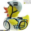 pato de goma ciclista