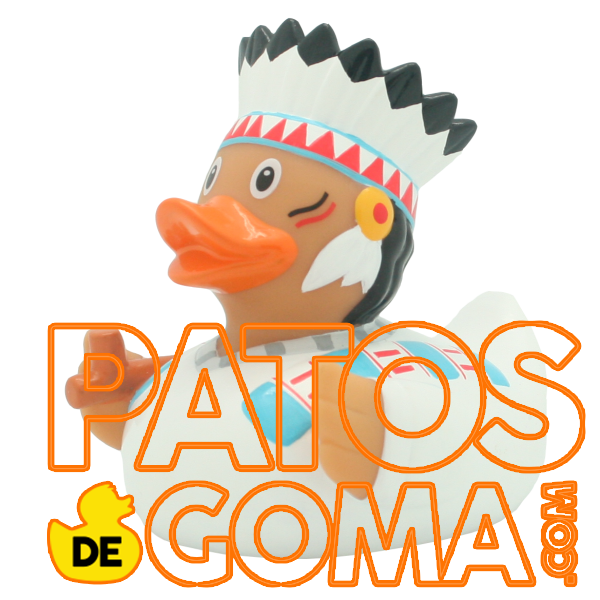 pato de goma jefe indio