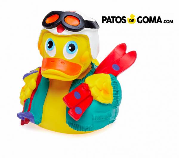 Patito de goma esquiador