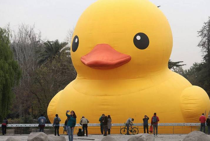 Selfie patito de goma