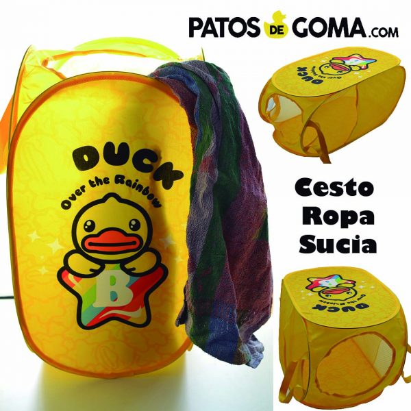 cesto ropa sucia patos de goma