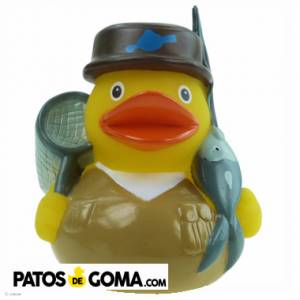 Pato de goma pescador