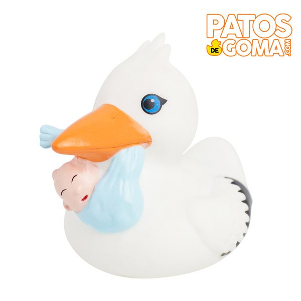 pato de goma cigüeña bebe