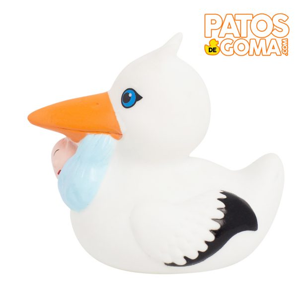 pato de goma cigüeña con bebe