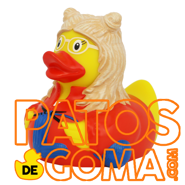 pato de goma calcetando