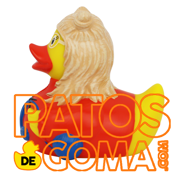 pato de goma calcetando