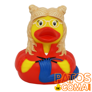 pato de goma calcetando