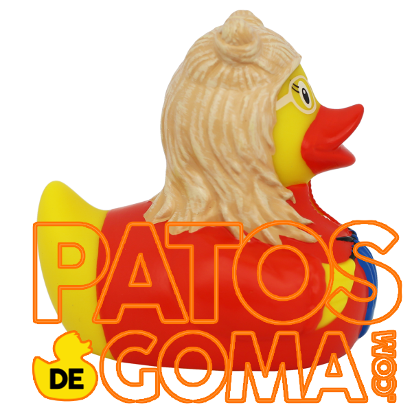 pato de goma calcetando