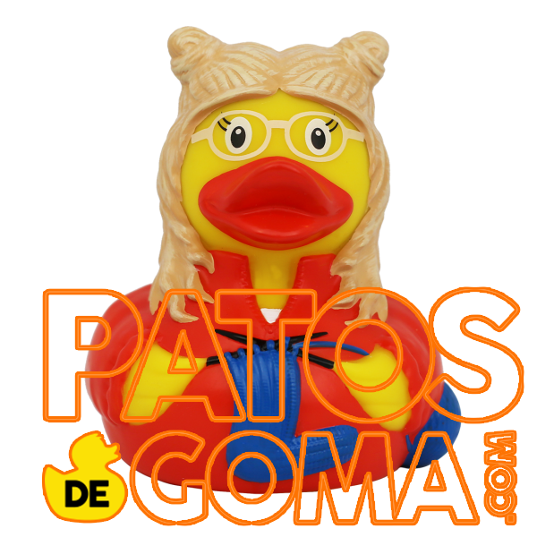 pato de goma calcetando