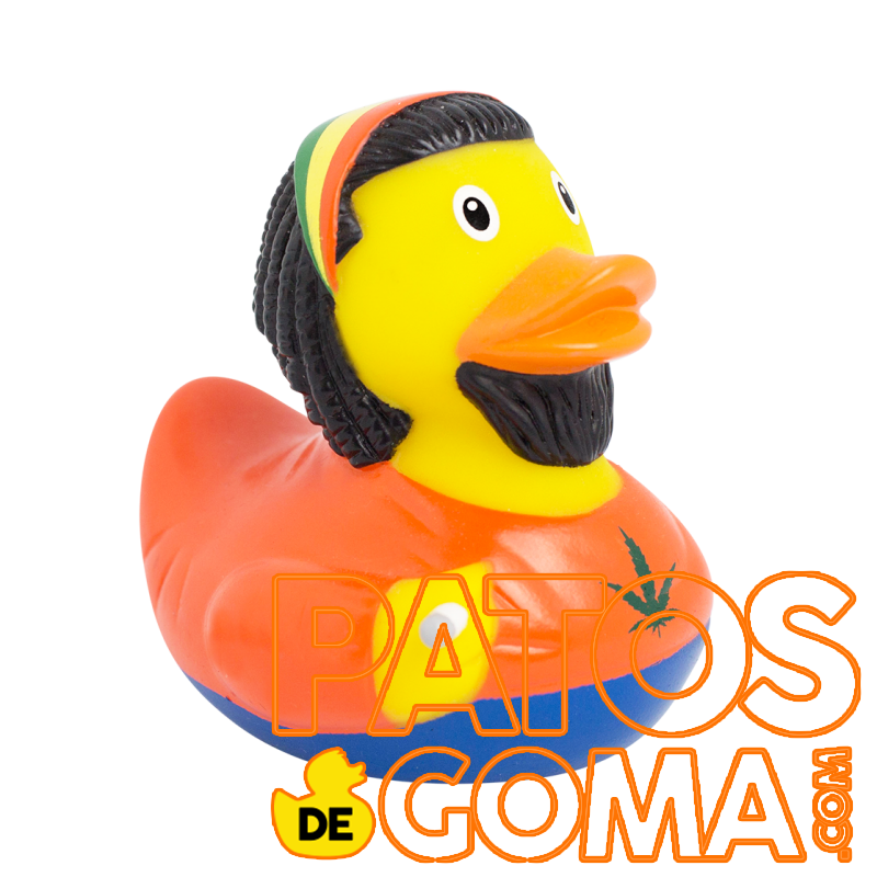 pato de goma con rastas