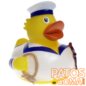 pato de goma marinero blanco