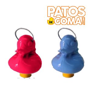 patitos de goma rosa y azul