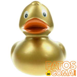pato de goma dorado