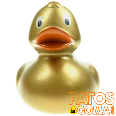 pato de goma dorado