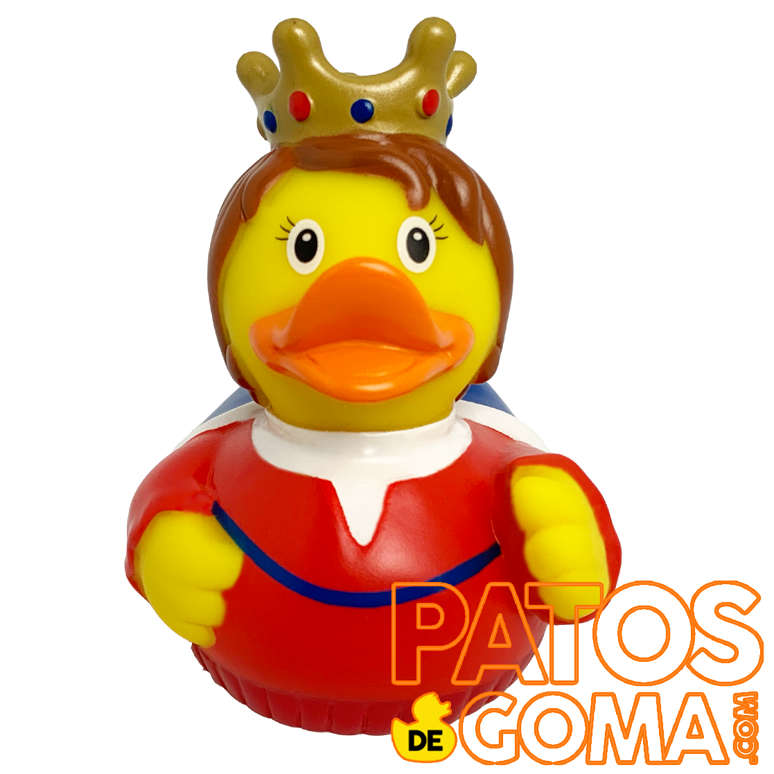 pato de goma reina con corona